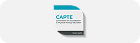 CAPTE accreditation badge displayed on a small white card